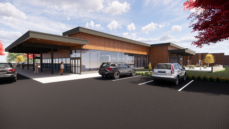 When built, the new surgery center will increase the UVM Medical Center’s surgical capacity by initially adding eight operating rooms, 12 prep rooms, and 36 recovery spaces, which will include eight extended-stay recovery rooms. UVMMC rendering