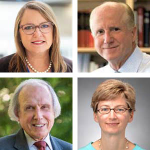 Headshots of four faculty scholars arranged in square