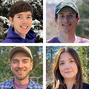 Clockwise, from top left, Clarice Cutler, Evan Foster, Maria Brosseau and Mead Binhammer