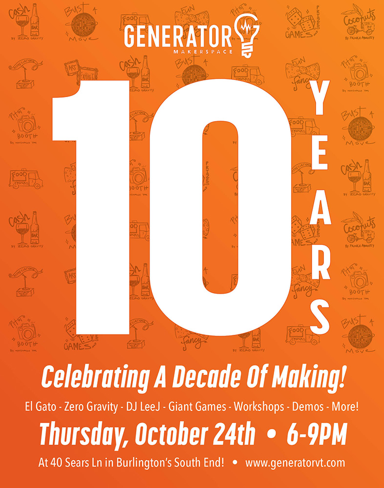 Come Celebrate&nbsp;Generator's 10th Anniversary&nbsp;On Thursday, October 24th!