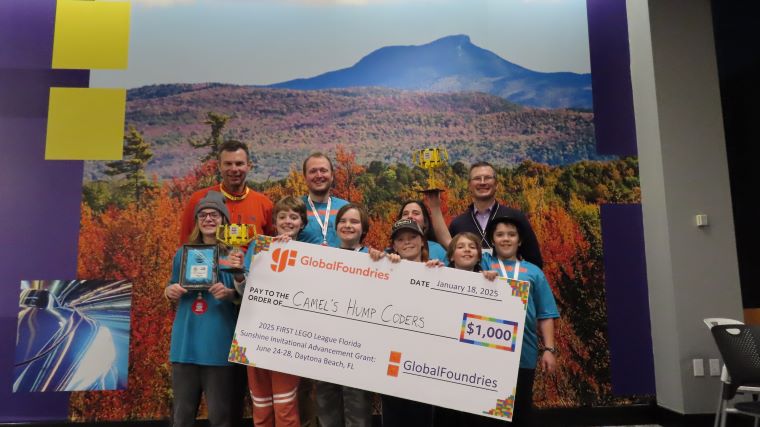 Team “Camel’s Hump Coders” from Huntington, Vermont, were runners up and earned a berth to the FIRST LEGO League Florida Sunshine Invitational in Daytona Beach, Florida. 