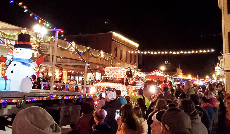 Photo: Bellows Falls in 2023, the 2nd annual festival of lights parade. Courtesy photo.