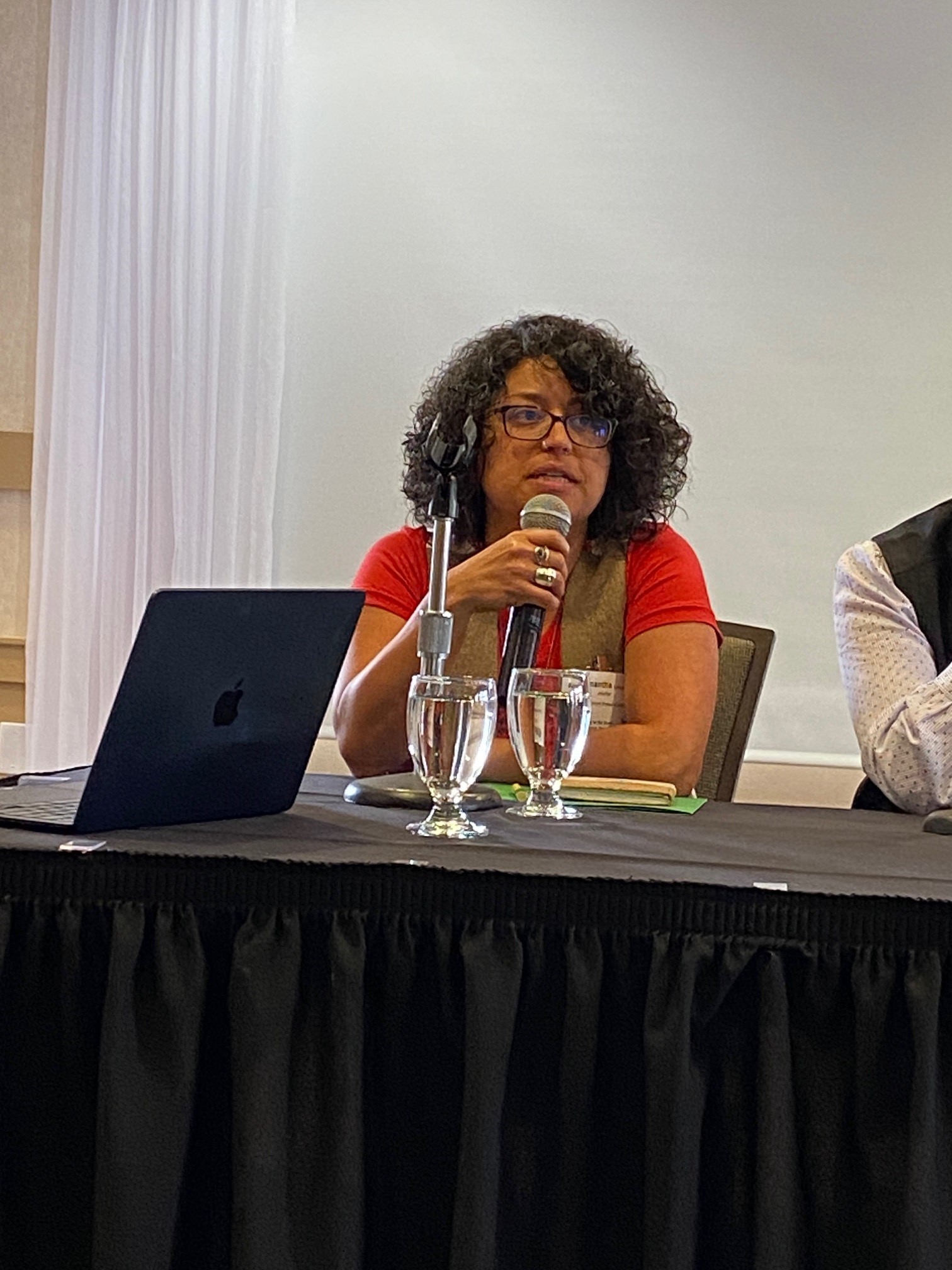 Samantha Langevin, Network Manager at The Vermont Releaf Collective offers her perspective as a speaker on the plenary panel.