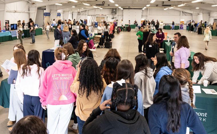 Hundreds of students meet with health care professionals at UVMHN career fair