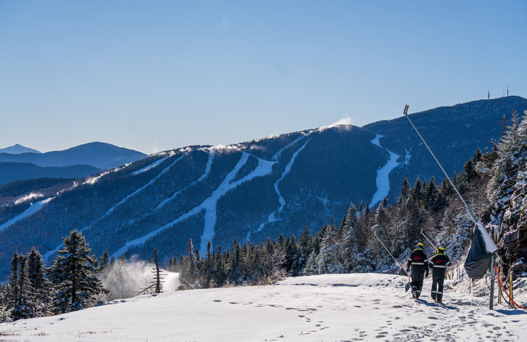 Photo: Snow making earlier this year at Stowe Resort. Courtesy photo.
