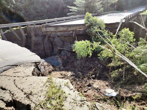 Photo taken Thursday morning of the bridge leading into Plainfield Village. Courtesy ACCD.