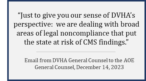 DVHA's oversight of OneCare’s program integrity activities has not been robust.