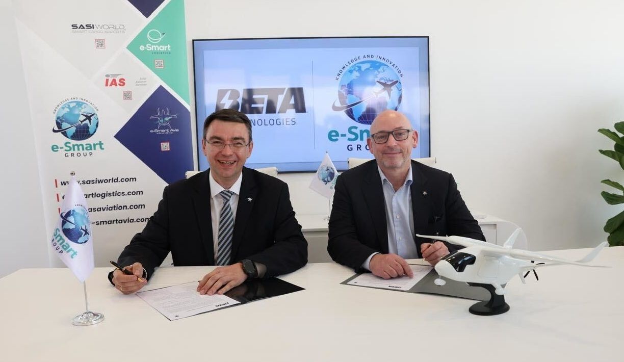 BETA signed an agreement with e-Smart Logistics the purchase of up to 20 ALIA CTOL aircraft to support express, e-commerce, medical, and aircraft on the ground logistics across the EU and UAE.