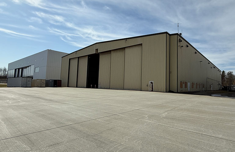 Photo: DEW Construction plans to complete work on the new Burlington Technical Center at Burlington International Airport by late summer. Photo: DEW Construction.