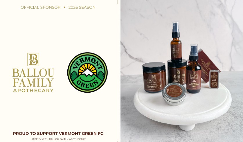Ballou Family Apothecary partners with Vermont Green FC