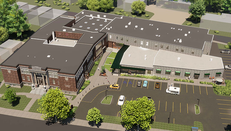 Photos: Rendering of the Bennington High School redevelopment. Courtesy photos.