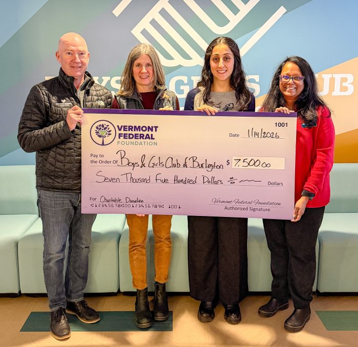 Vermont Federal gives $12,500 to Boys & Girls Clubs