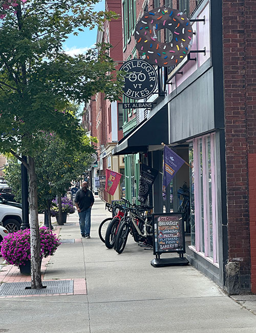 Photo: Bootlegger Bikes  downtown St. Albans. Photo: Katie Kittell.