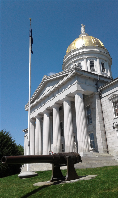 Vermont State House Spanish cannon Montpelier