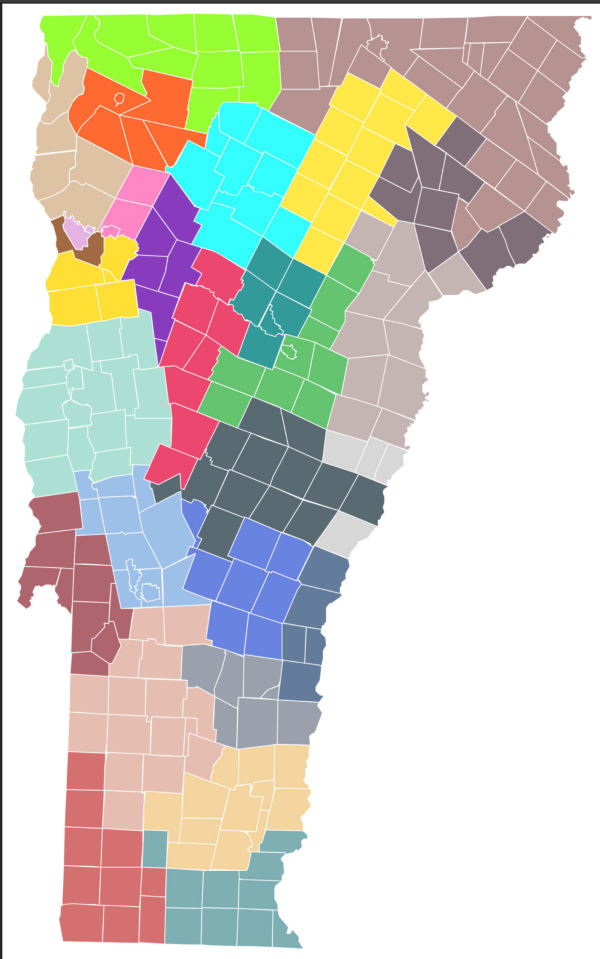 The most visible element was a draft consolidation map that would reduce Vermont’s 119 school districts to 27 supervisory districts. 