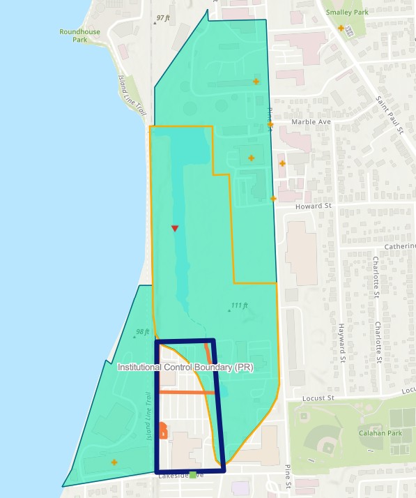 Burlington Pine Street barge canal superfund site, EPA map.
