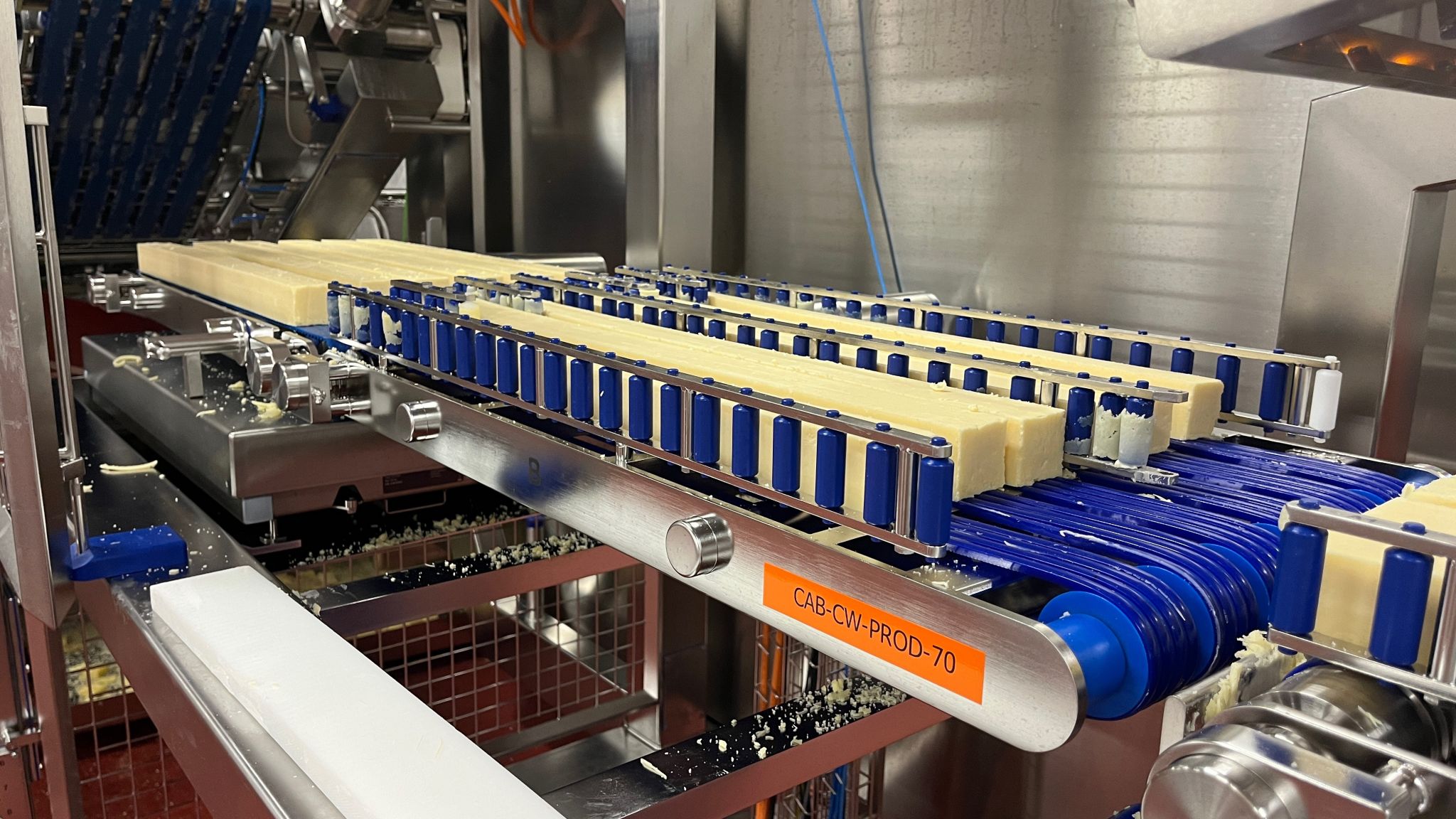 Cabot cracker cuts being cut and packaged.