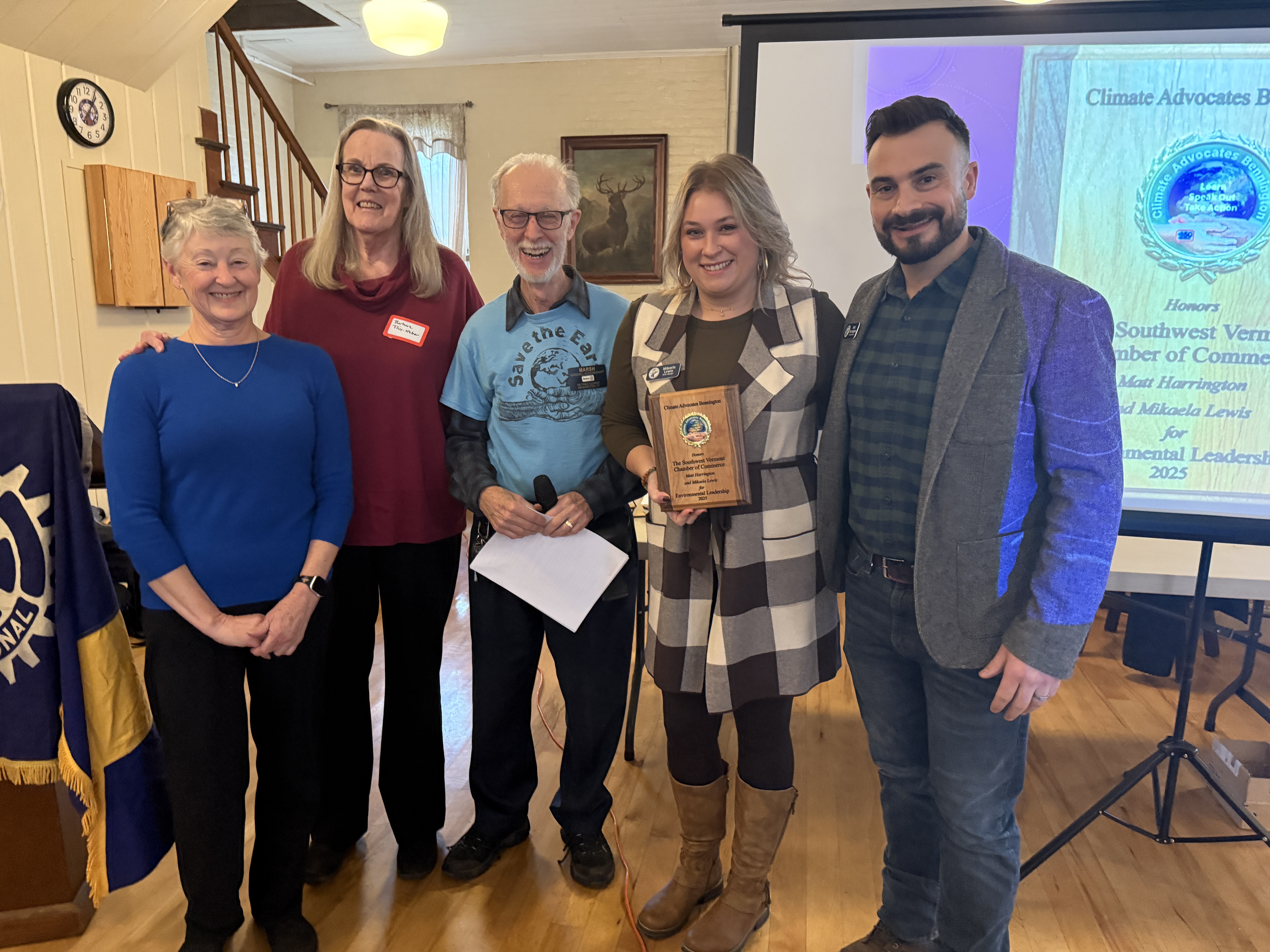 Climate Advocates Bennington honors Southwestern Vermont Chamber