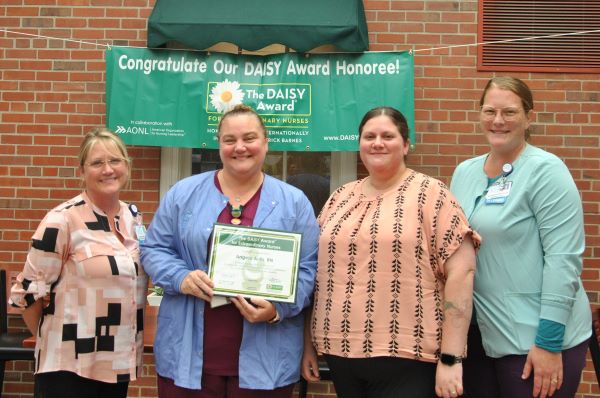 Angie Aulis, RN of Northwestern Medical Center’s Family Birth Center was recently honored with The DAISY Award