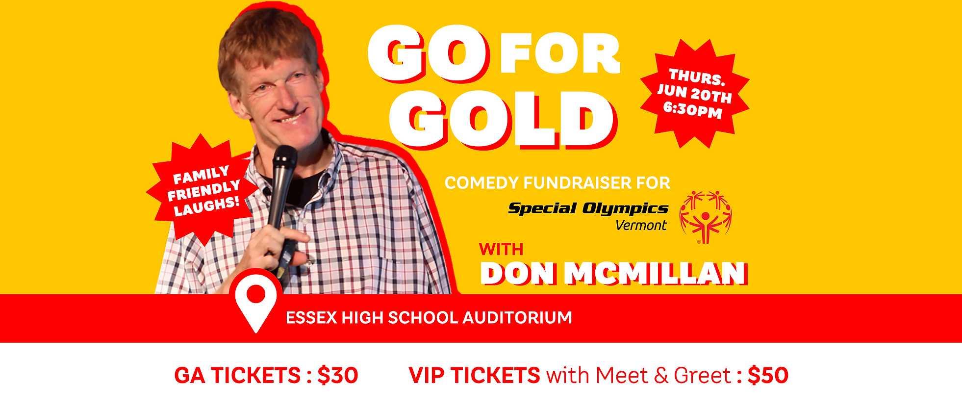 Don McMillan, America's funniest geek and America's Got Talent Finalist, is coming to Essex High School on Thursday, June 20