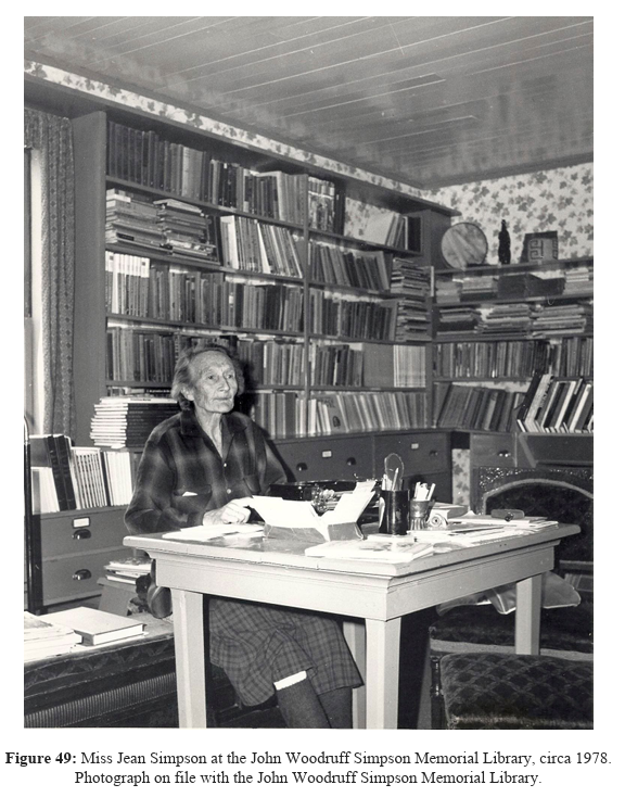John Woodruff Simpson Memorial Library, Jean Simpson.