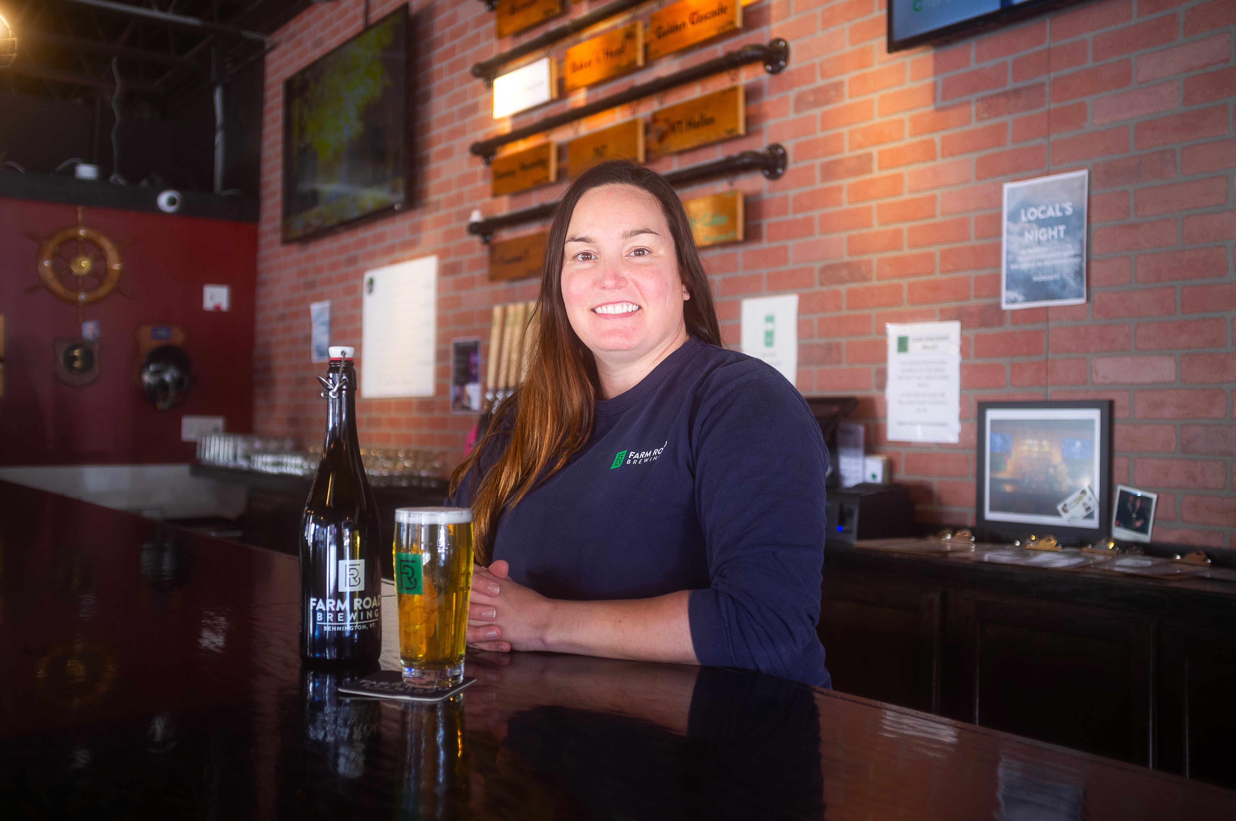 Farm Road Brewery manager and assistant brewer Erin Miller.
