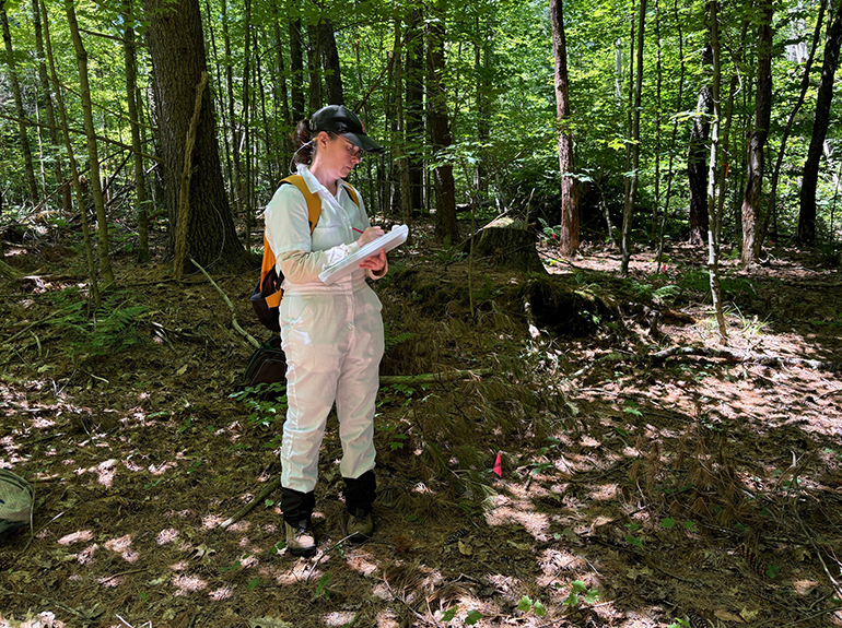 Photo: Dr. Kristen Ross in the field. Courtesy photo.