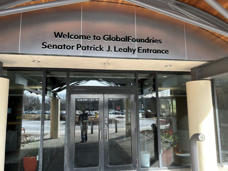 GlobalFoundries entrance in Essex Junction, Vermont.