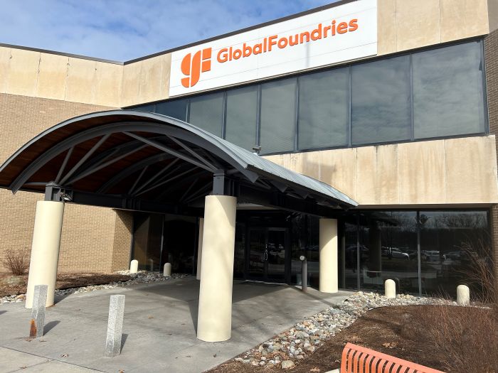 he entrance to the GF plant in Essex Junction, Vermont. VermontBiz photo.