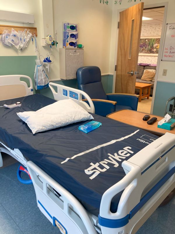 This is the hospice suite in memory of Jack Lambert at Grace Cottage Hospital