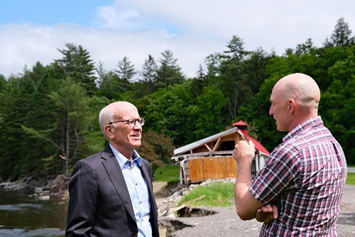 Photo: Senator Welch meets with residents and local leaders in Johnson and Hardwick to discuss long-term flood recovery. Courtesy photo.