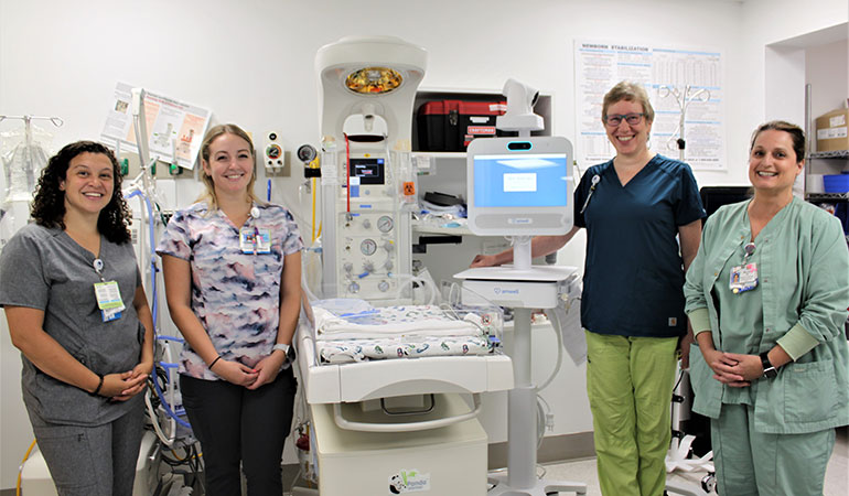 Photo: The telemedicine unit in the NICU at North Country Hospital in Newport. Courtesy photo.