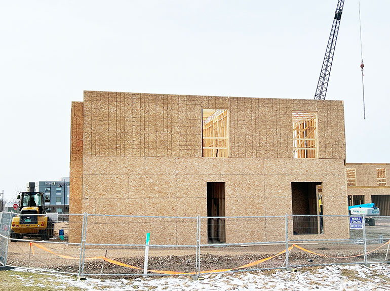 Photo: More construction at Finney Crossing in Williston.  New development will include a new hotel, just across the way from the new Home2 Suites hotel. A LaQuinta Inn opened just down Route 2 in Williston last year. VermontBiz photo