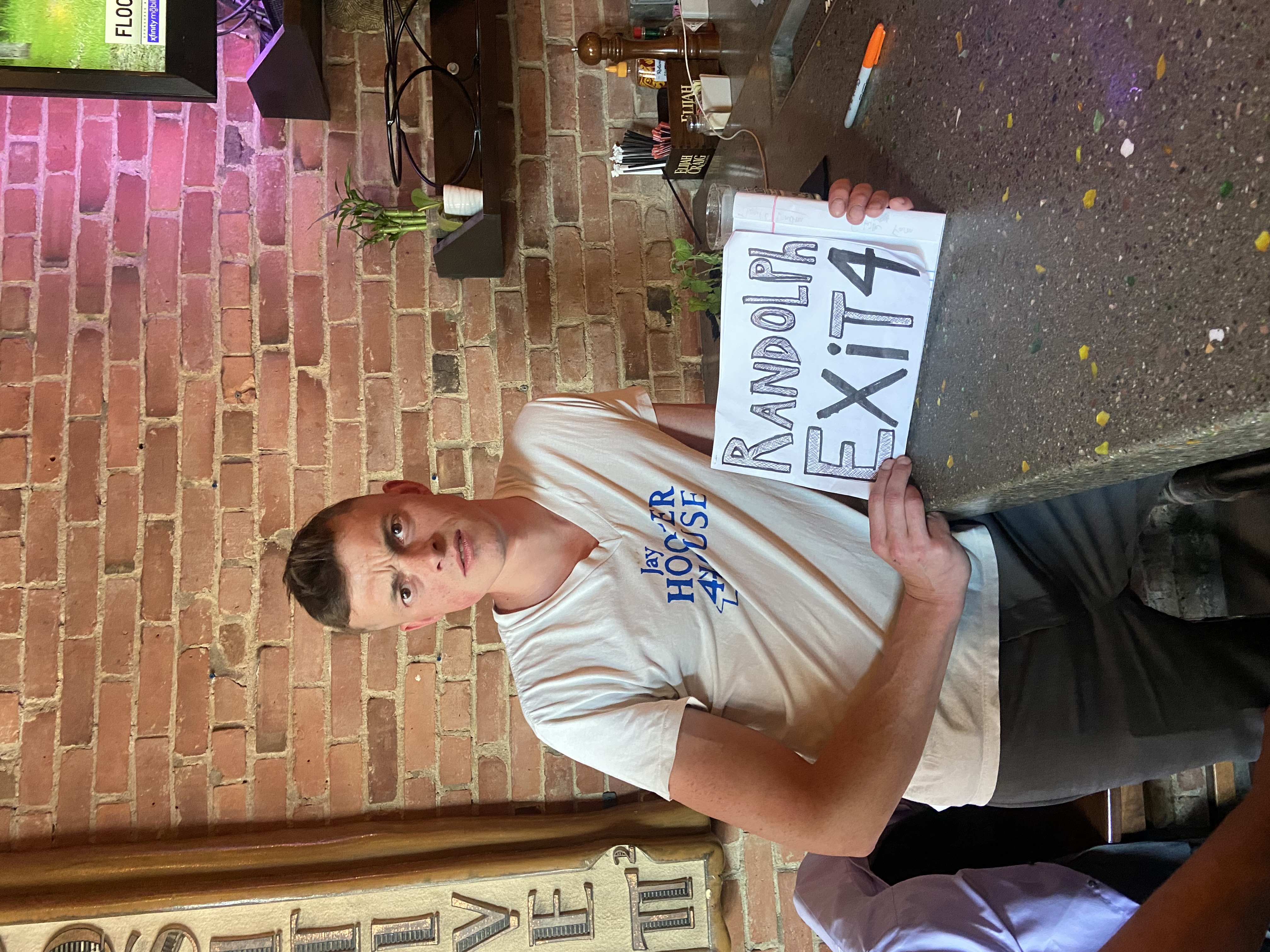 Vermont Rep. Jay Hooper, (D-Brookfield) at Positive Pie in Montpelier, ready to be done during the June 2023 Veto Override Session