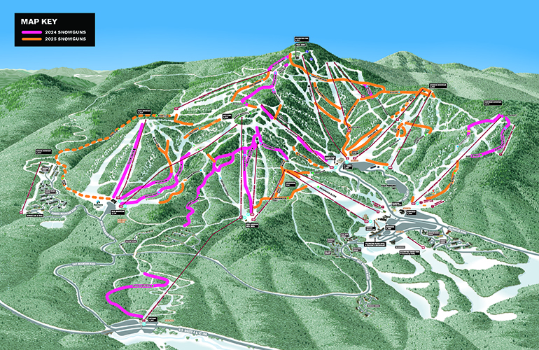 Map of snow guns at Killington Resort