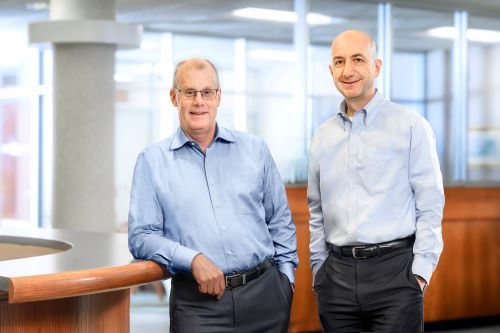 Scott A. Kingsley (Left) succeeding John H. Watt, Jr. as NBT’s fifteenth President and Chief Executive.