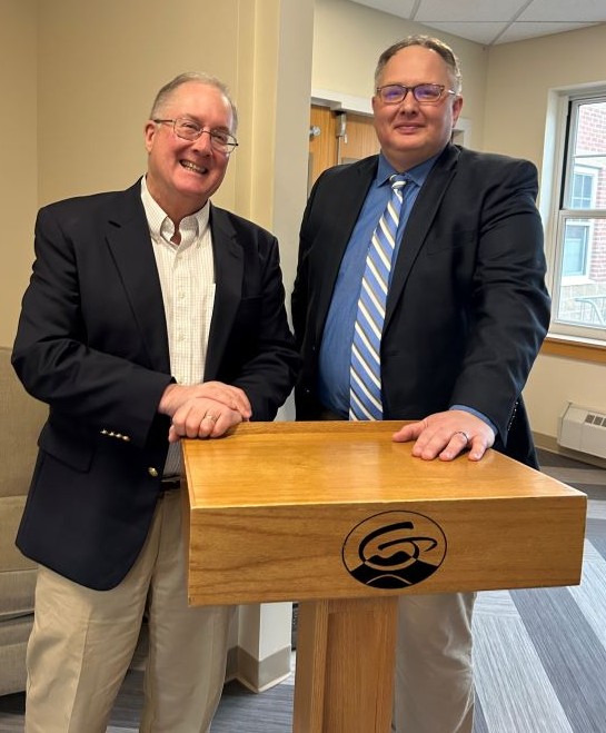 L-R Gifford Board Vice Chair, Jeff Nelb of Rochester joins Gifford’s President and CEO Michael Costa