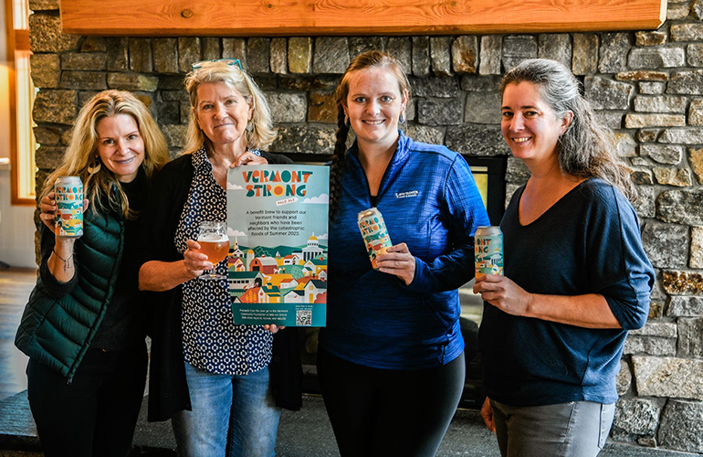 Photo: Lawson’s Finest Liquids and The Vermont Community Foundation with Vermont Strong. Courtesy photo.
