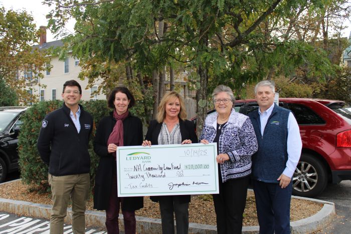 Ledyard Bank donates $20,000 to support affordable housing and the NHCLF