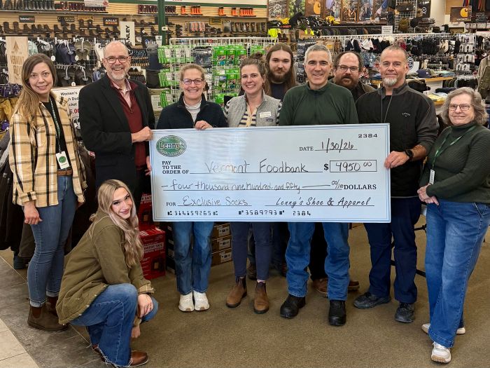 Skiing chickens sock It to hunger