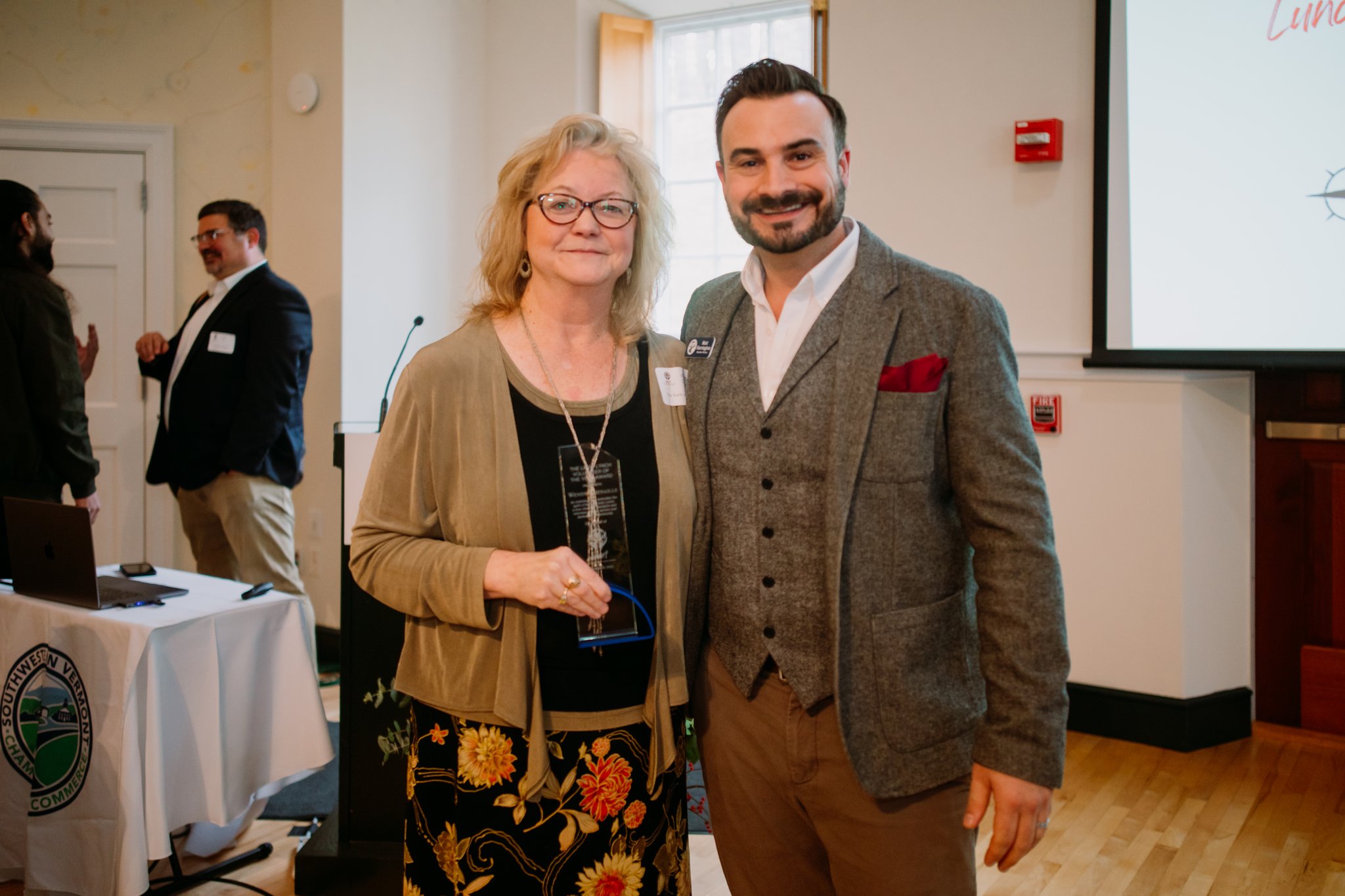 Wendy Chenaille with the Chamber's Matt Harrington