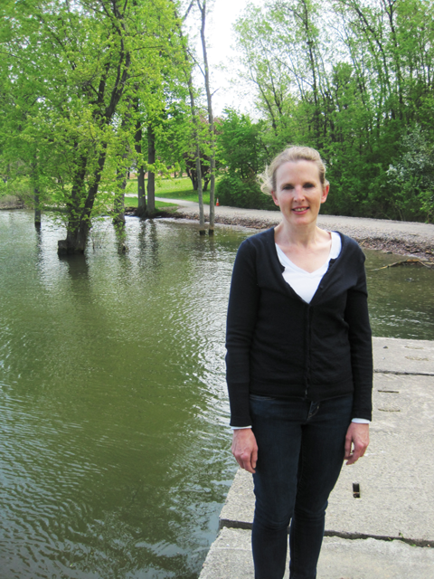 Lori Fisher on the Burlington waterfront. VermontBiz file photo.