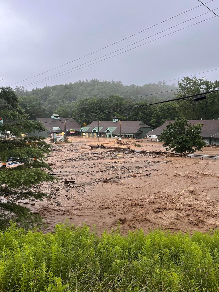 Flooding in Ludlow, July 2023.
