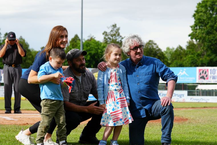 Make-A-Wish Night at Centennial Field, six-year-old Wish Kid Lila from Manchester, Vermont