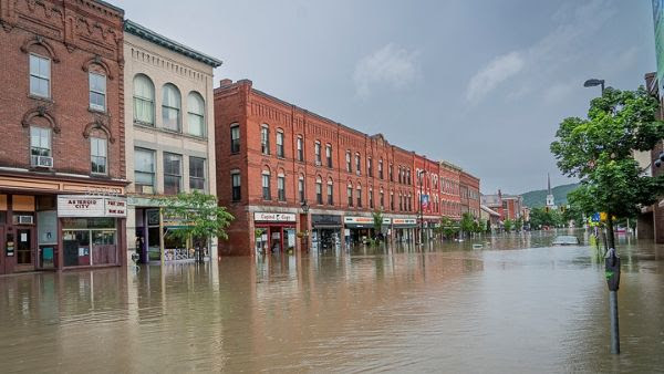 2023 flood, Main Street, Montpelier.