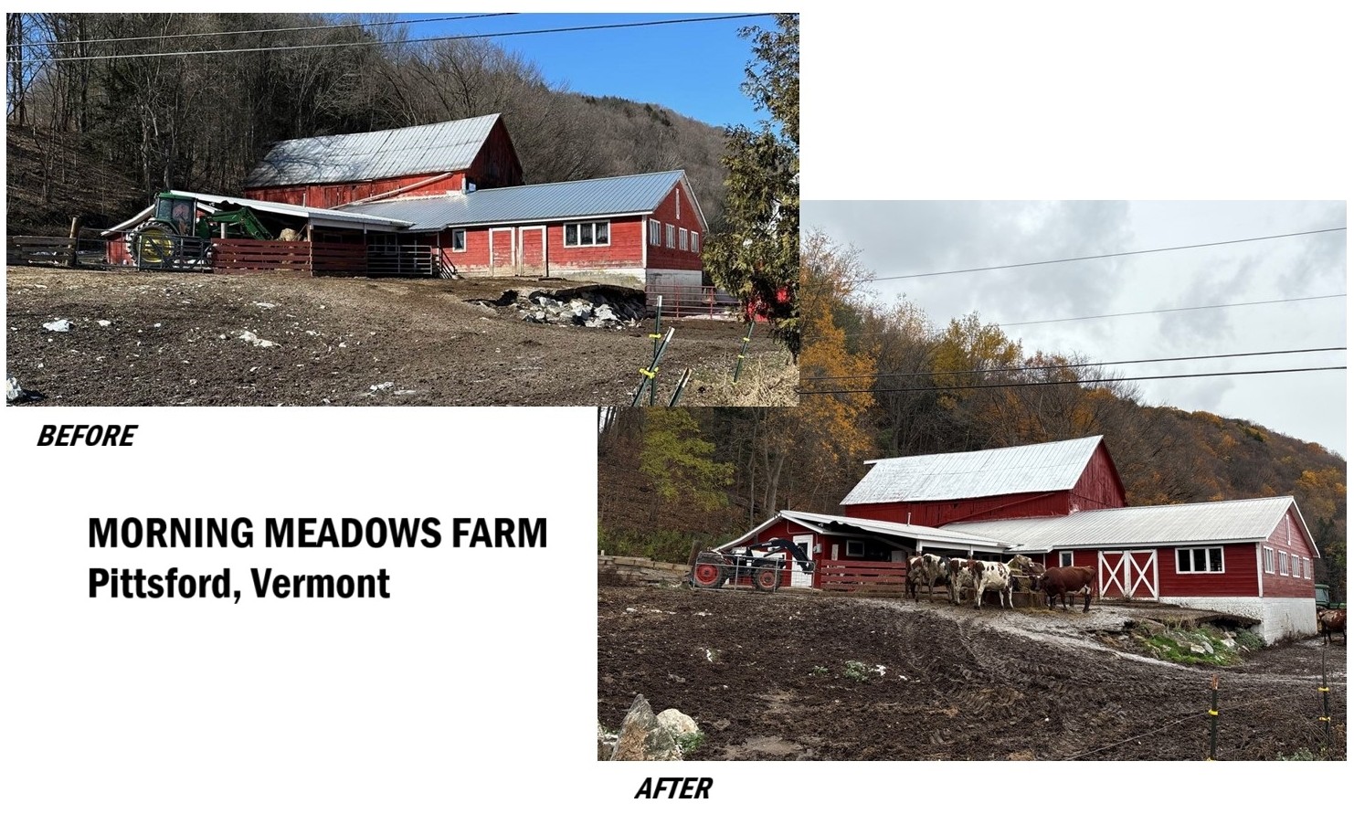 Before & After Barn Painting - Morning Meadows Farm – Pittsford VT