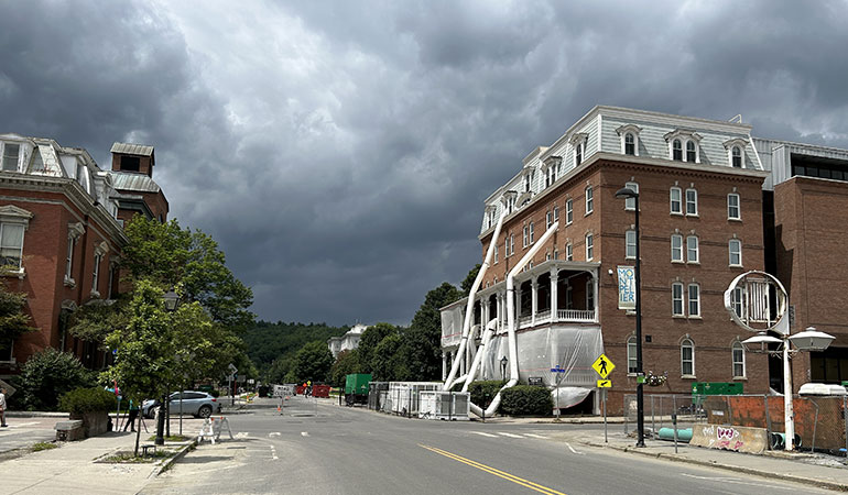 The Pavilion, home to the governor's office in Montpelier, will not be ready for occupancy for another couple months.