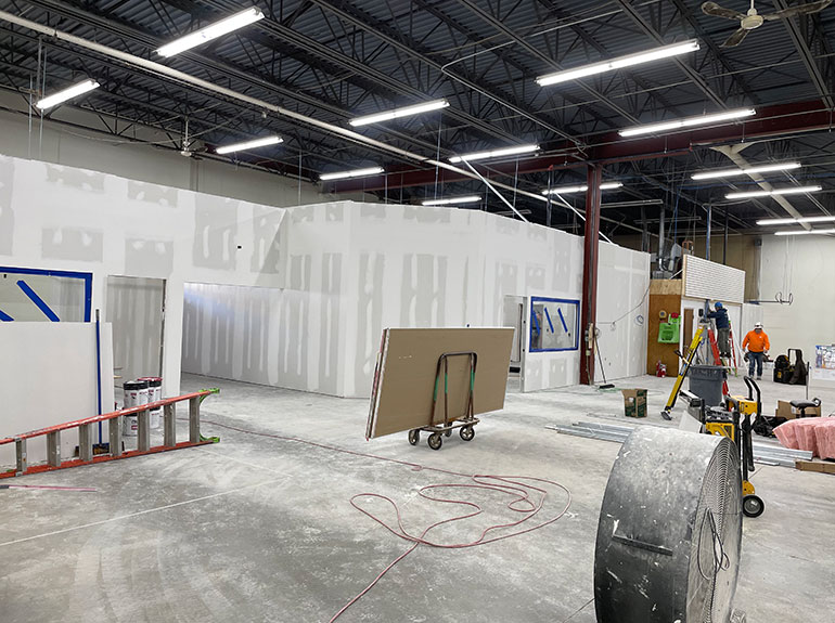 Photo: Work continues apace at Vermont Construction Academy’s new training center. Courtesy photo.