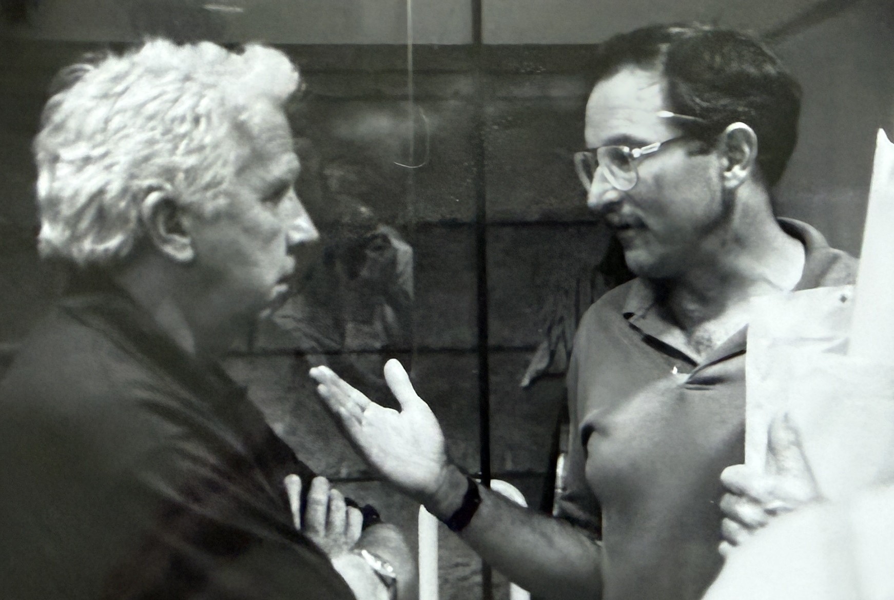 Wright with one of his lieutenants, Sean Campbell (D-Saxtons River)