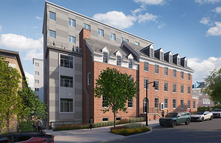 Photo: Rendering of the  revitalized former YMCA site. Photo courtesy ReArch Construction